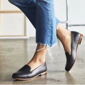 Nisolo Smoking Shoe loafer, black leather, size 9.5